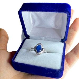 14kw blue sapphire diamond size 7.5